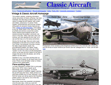 Tablet Screenshot of classicaircraft.co.uk